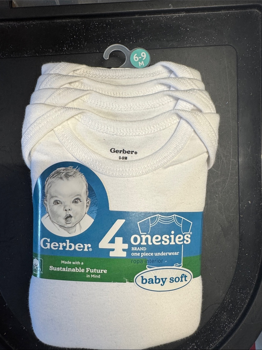 Gerber White 4-Pack Baby Onesies
